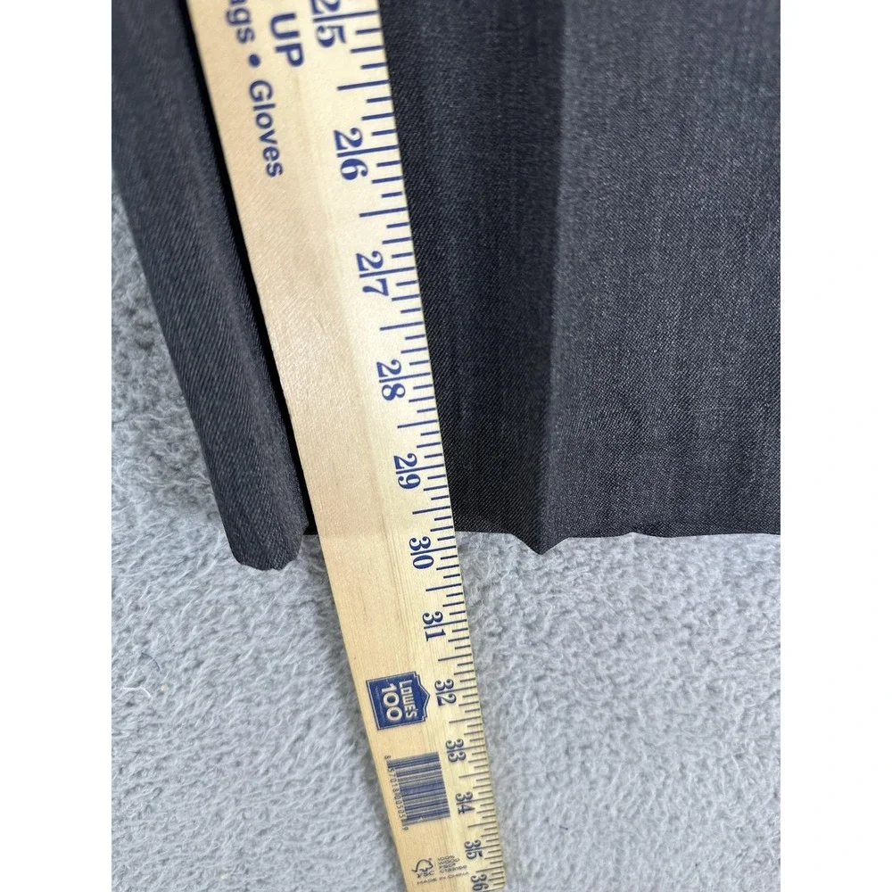 Eddie Bauer Pants Mens 40x30 Gray Wool Dress Slacks Classic Fit Business Formal